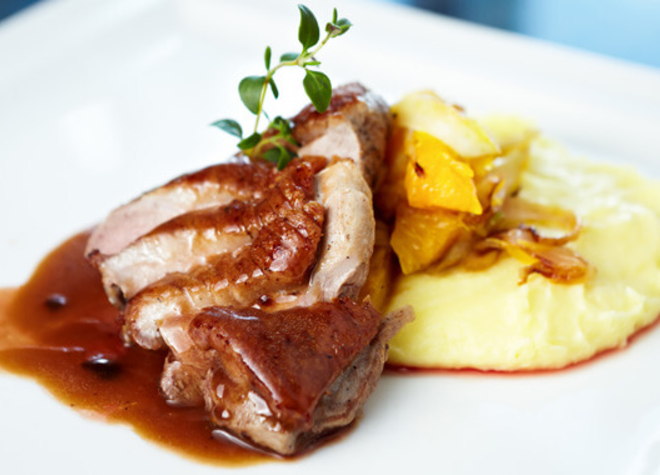 Wildente auf Kartoffelpüree