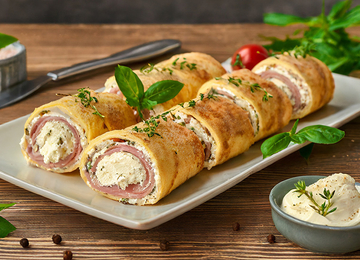 Frischkäse Rohschinken Brot