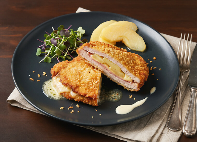 Cordon bleu mit Apfel