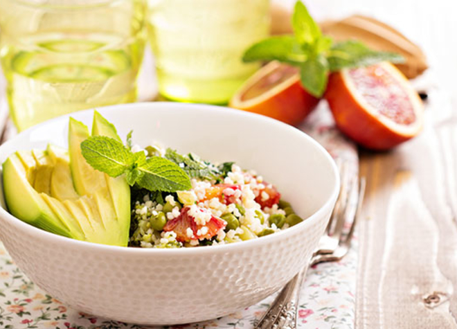 Couscous-Salat mit Blutorangen