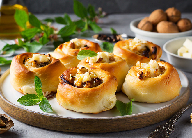 Camembert-Schneckenkuchen