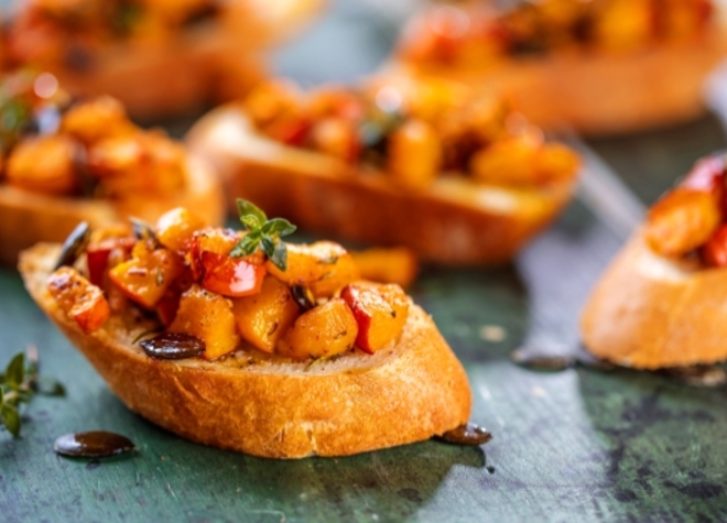Kürbis-Bruschetta