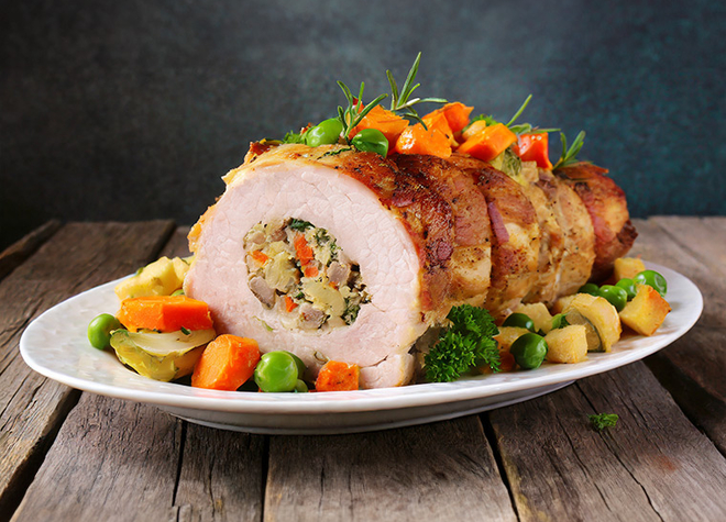 Gefüllter Schweinsbraten