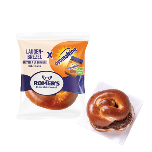 Romer’s Laugenbrezel mit Ovomaltine® Crunchy Cream