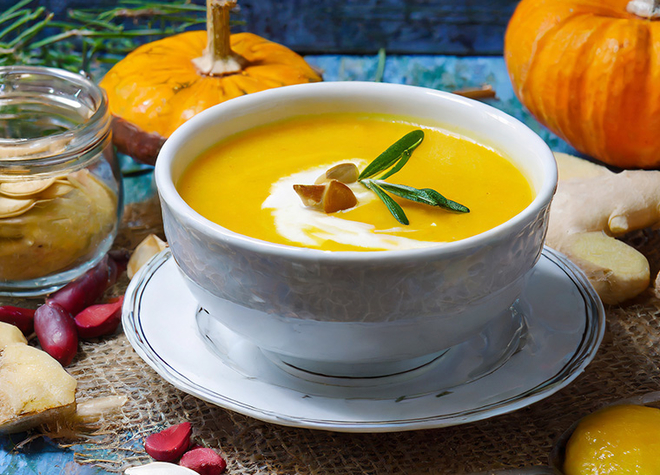 Kürbis-Ingwer-Crèmesuppe