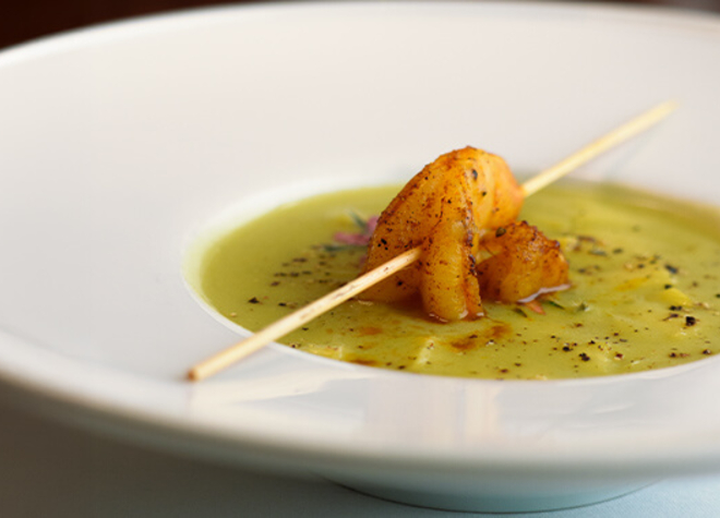 Apfel-Wasabi-Cremesuppe