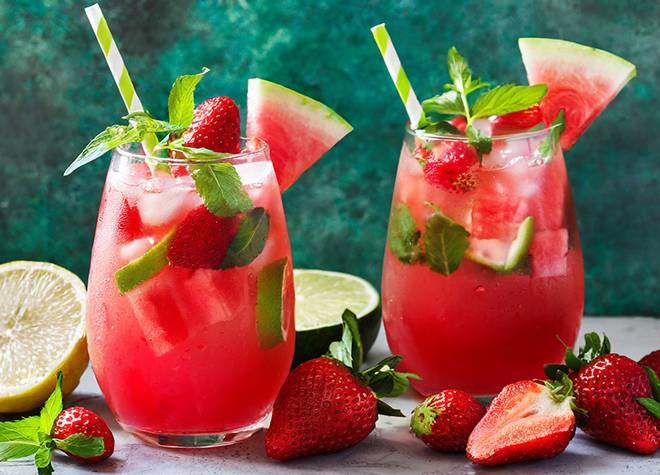 Wassermelonen-Erdbeer-Limonade